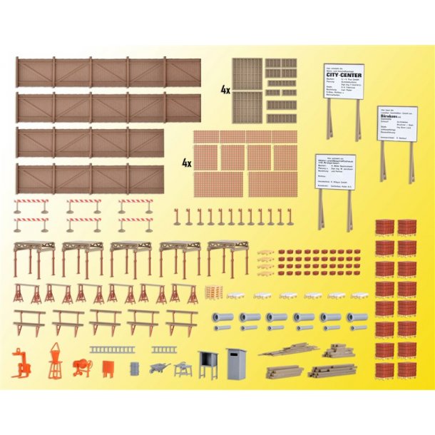 Kibri HO 38538 dekoration s&aelig;t byggeplads