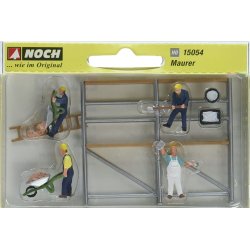 Noch HO 15054 figur st murer med stillads