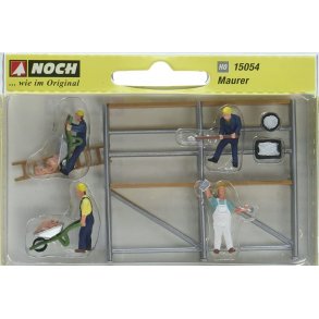 Noch HO 15054 figur s�t murer med stillads