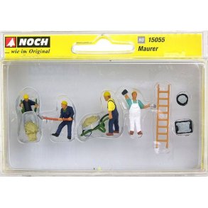 Noch HO 15055 figur s�t murer med tilbeh�r