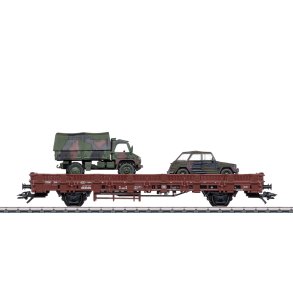 Mrklin 46929 DB stolpevogn Type Kbs 443 med militrkretjer. Nyhed 2025/26