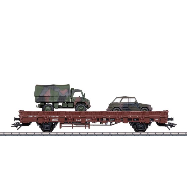 Mrklin 46929 DB stolpevogn Type Kbs 443 med militrkretjer. Nyhed 2025/26