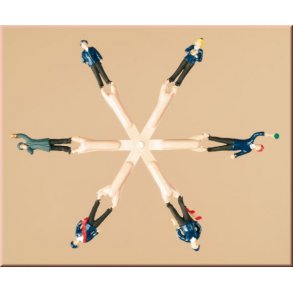 Auhagen HO 21714 malet Banenegrds personale 6 stk.  