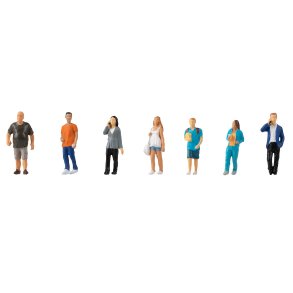 Faller HO 151636 figur s�t I byens centrum