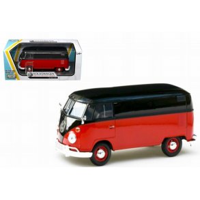 Motor Max 79342 Volkswagen Type 2 T1 Van sort/r�d. Scala 1:24 metal bygget