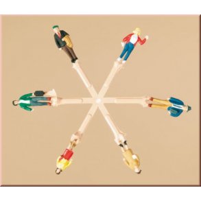 Auhagen HO 21716 malet rejsende figur 6 stk.  