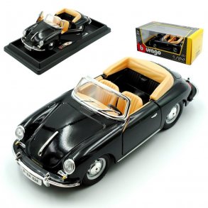 Burago 22078 Porsche 356b Cabrio Schwarz 1959-1963