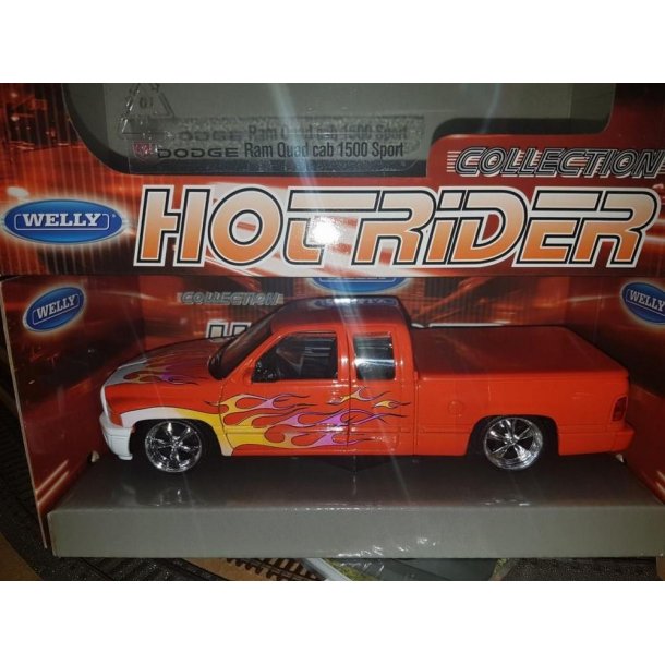 Welly 29392 Dodge Quad Cab 1500 Sport. Scala 1:24 metal bygget 