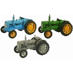 Oxford 76set10b Scala 1:76 s&aelig;t 3 Fordson traktor