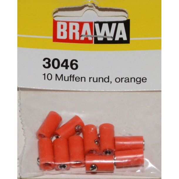 Brawa 3046 hun muffer orange 10 stk.  2,5 mm