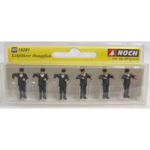Noch HO 15281 figur s�t Lokomotivf�rer damplokomotiv 