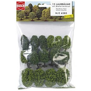 Busch 6585 spor N/Z lvfldende trer 15 stk. 40-60 mm. Hj