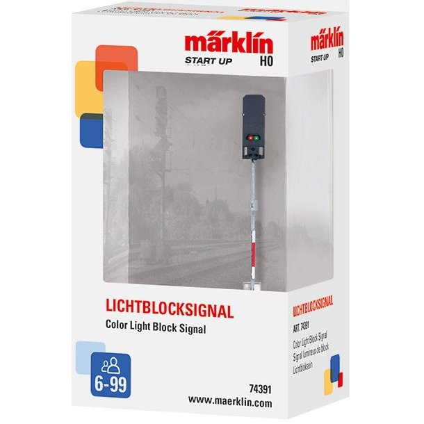 Mrklin 74391 blok signal hjde uden sokkel 78 mm.