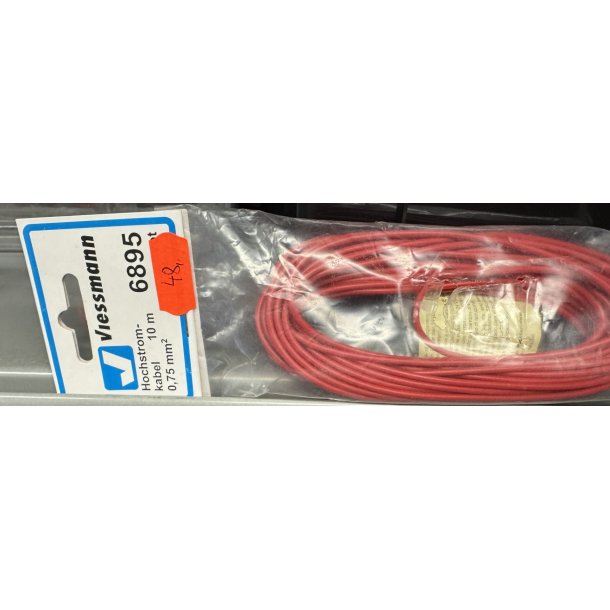 Viesmann 6897 H�jstr�mskabel 0,75 mm�, r�d, 10 m
