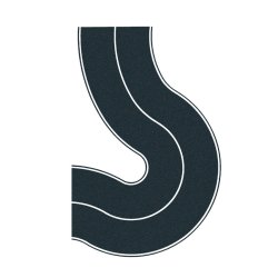 Noch HO 60701 universal asfalt vejkurve 8 cm. Bred