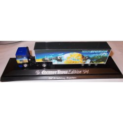 Herpa HO 173872 DAF 95 med trailer Willy Beyerlein varen levers i vitrine