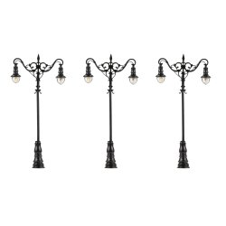 Faller HO 180106 LED lanterne, kugle pendellamper, kold hvid, 3 dele. Hjde 75 mm