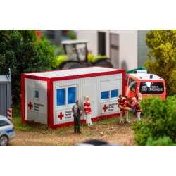 Faller HO 180338 Kontorcontainerpoliti og DRK 70 x 28 x 33 mm, 70 x 28 x 38 mm