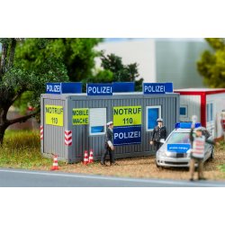 Faller HO 180338 Kontorcontainerpoliti og DRK 70 x 28 x 33 mm, 70 x 28 x 38 mm