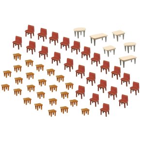 Faller HO 180438 figurs�t 7 borde og 48 stole