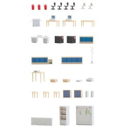 Faller HO 180454 st med Kontorudstyr