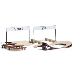 Busch HO 1837 Kit til at designe en cykelsti i fladt eller bjergrigt terrn.