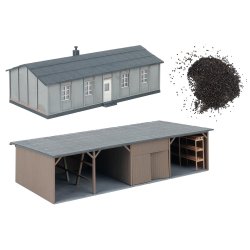 Faller HO 191842 Kaserner med kulskur 150 x 72 x 52 mm, 188 x 92 x 44 mm