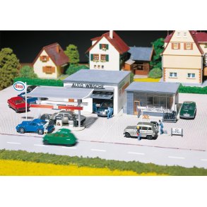 Faller HO 191843 Tankstation med bilvask 100 x 95 x 49 mm, 85 x 65 x 39 mm, 84 x 45 x 50 mm