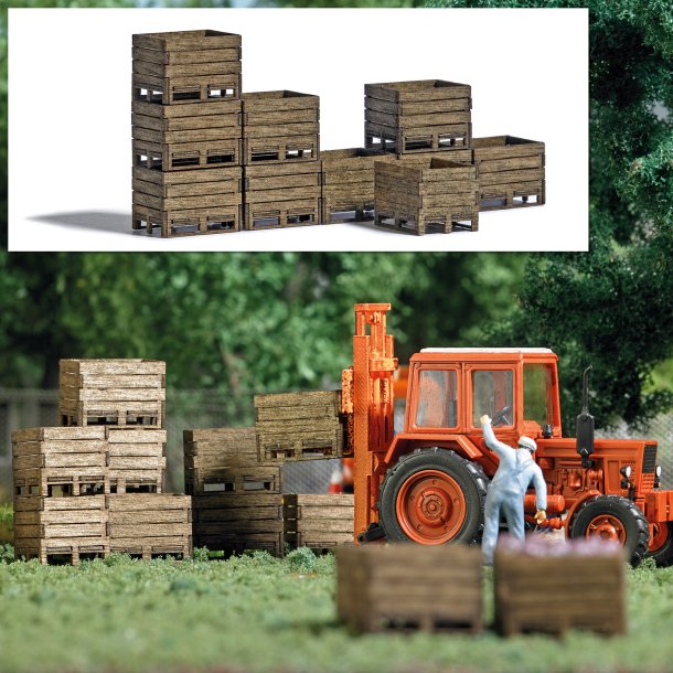 Busch HO 1980 Hstkasse st. Ti kasser lavet af gte tr til landbrug og industri