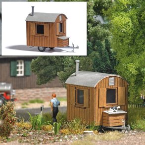 Busch HO 1984  trailer som en skovvogn lavet af gte tr.