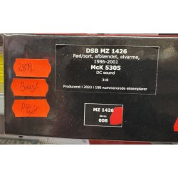 McK HO 5305 DSB diesellok MZ 1426 med DCC j�vnstr�m samt diesellyd