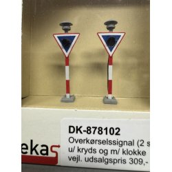 Dekas HO 878102 Overk�rselssignaler S�t m/ 2 signaler, uden kryds og med klokke