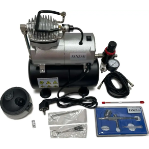 Panzag 438949 value s�t 7 dele Airbrush og kompressor samt tilbeh�r