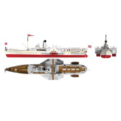 Modell-Tec 601-0600 Norsk passagerskib DS Skibladner hjuldamper fra 1856 l�ngde 83 cm. Scala 1:60 Bygges�t