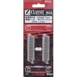 Rukuhan 7297024 spor Z lige forbindelsesspor med ballast 55 mm. 2 stk.