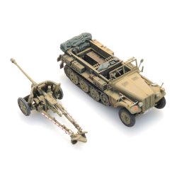 Artitec HO 6870490 Sd.Kfz. 10 + PAK 38, Afrika. F�rdig model