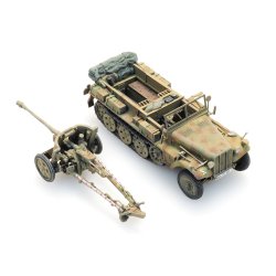 Artitec HO 6870491 Sd.Kfz. 10 + PAK 38, Camo. F�rdig model