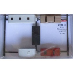 Wiking 0922 10 spor N campingvogn med personbil x 2