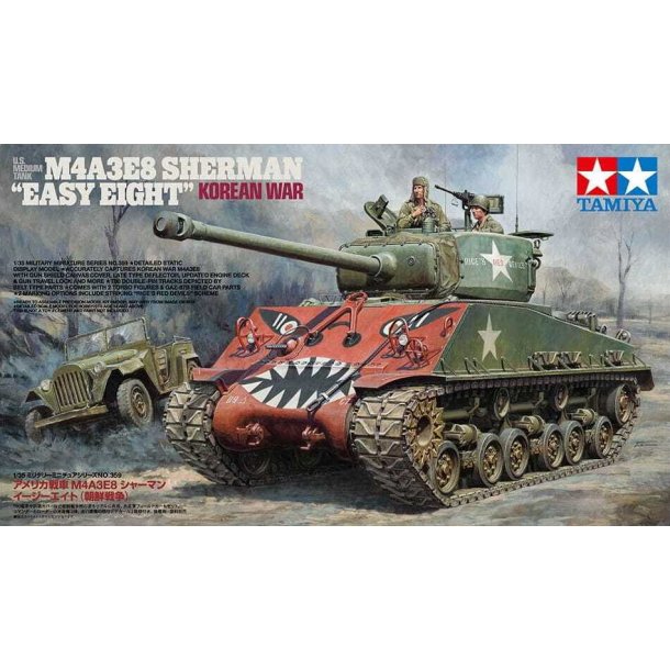 Tamiya 35359 U.S. Tank M4A3E8 Sherman Easy Eight byggest Skala 1:35