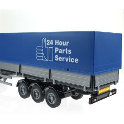 Joal 345 DAF XF High Cab med overdkket trailer. Skala 1:50