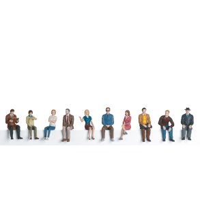 Mrklin 56409 spor 1 figurst 10 forskellige siddende rejsende. Lavet af metal.