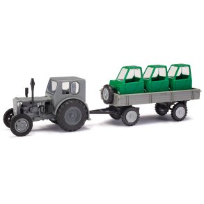 Busch HO 210006430 MH: Traktor Pioneer + trailere / f�rerhuse