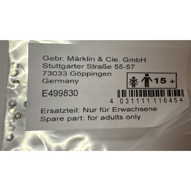 M�rklin E499830 reservedel m�trik M1,6  pose med 10 stk. 