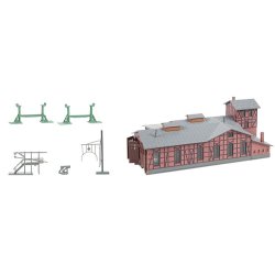 Faller 222113 spor N remise 3 vejs. Dimensioner: 227 x 126 x 95 mm