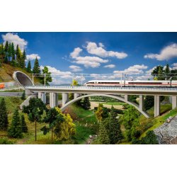 Faller 222573 spor N Moderne buebro 662 x 89 x 138 mm, 102 mm.