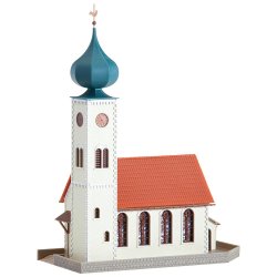 Faller 282775 spor Z landsby kirke. Dimensioner: 110 x 60 x 158 mm