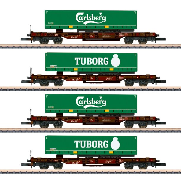 M�rklin 82290 spor Z AEE Cargo. Lommevogns�t med s�ttevogne "Tuborg" og "Carlsberg". Nyhed 2022