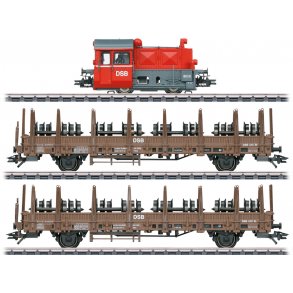 Mrklin 26617 DSB togst Kf II med MFX+ diesellyd og telex og 2 stolpevogne. 