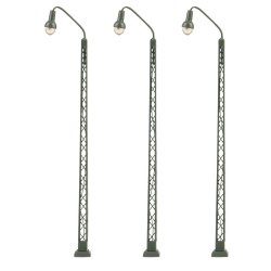 Faller 272124 spor N LED gittermastbuelys, kold hvid, 3 stk. Hjde 117 mm.