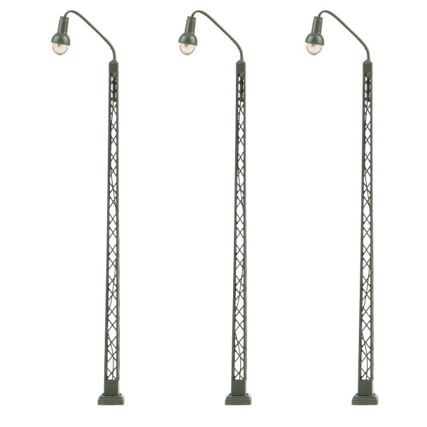 Faller 272129 spor N LED gittermastbuelys, varm hvid, 3 stk. Hjde 117 mm.